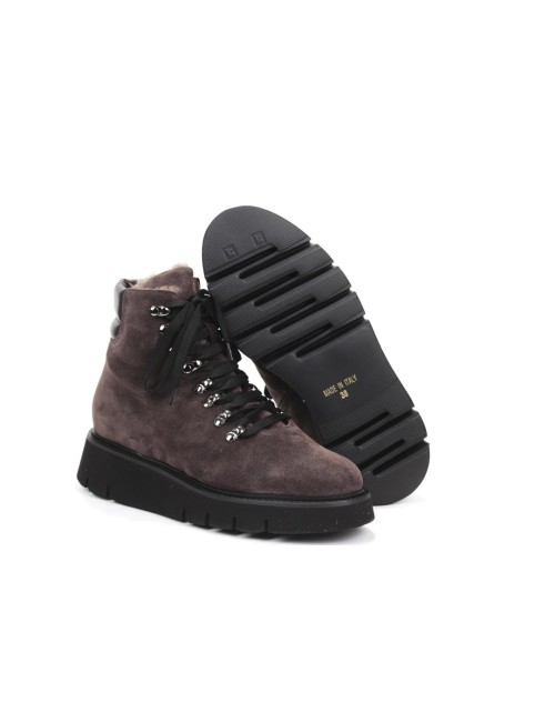 SCHNUERSTIEFELETTE MIT FELL G318T