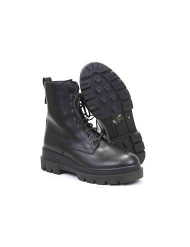 SCHNUERSTIEFELETTE MIT PELZ B3710