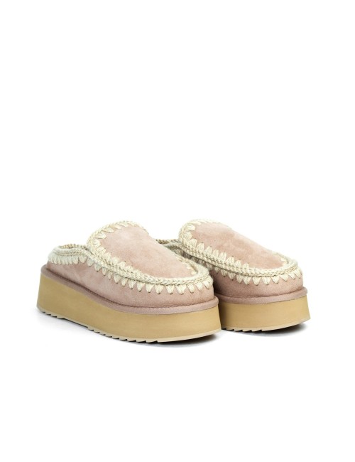 PANTOFOLA CON PELO ESKIMO PLATFORM