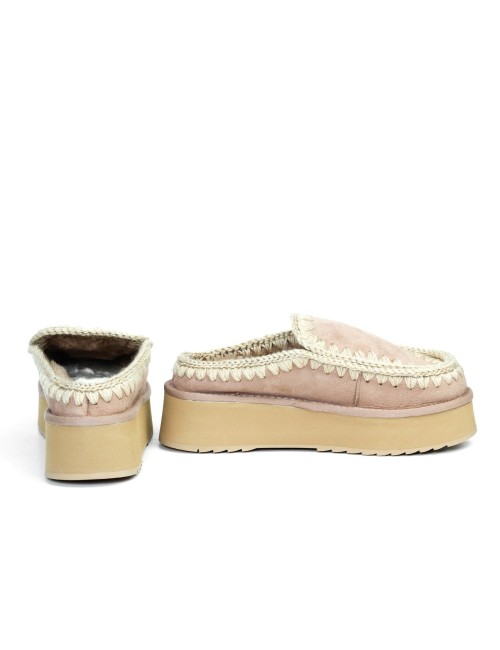 PANTOFOLA CON PELO ESKIMO PLATFORM