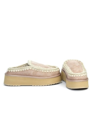 PANTOFOLA CON PELO ESKIMO PLATFORM