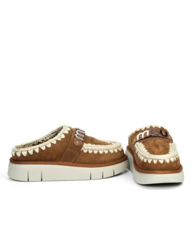 PANTOFOLA CON PELO ESKIMO METAL LOGO